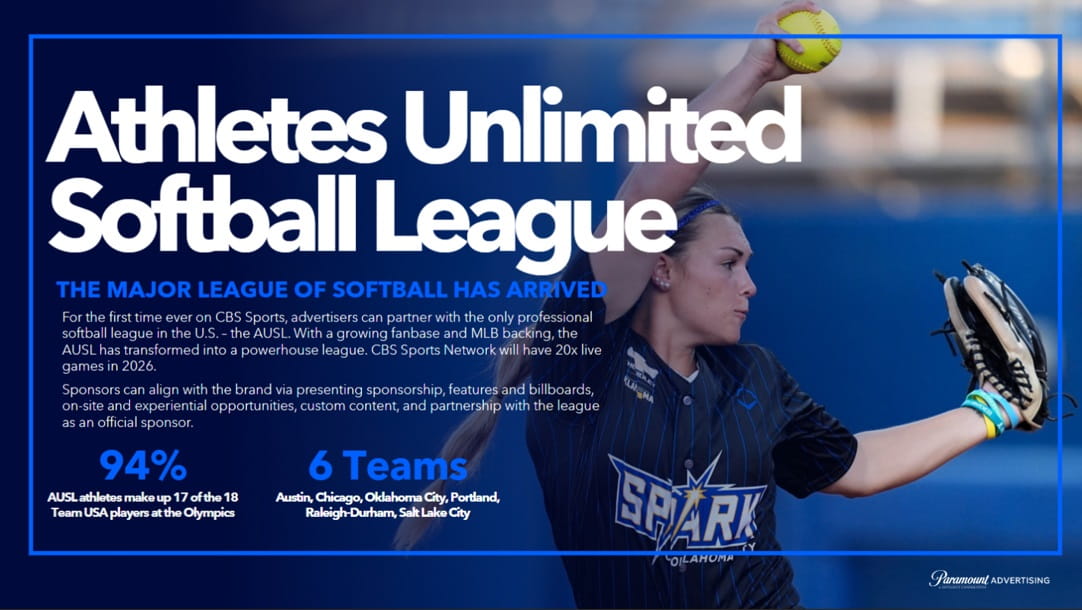 Advertise During the Athletes Unlimited Softball League on CBS Sports